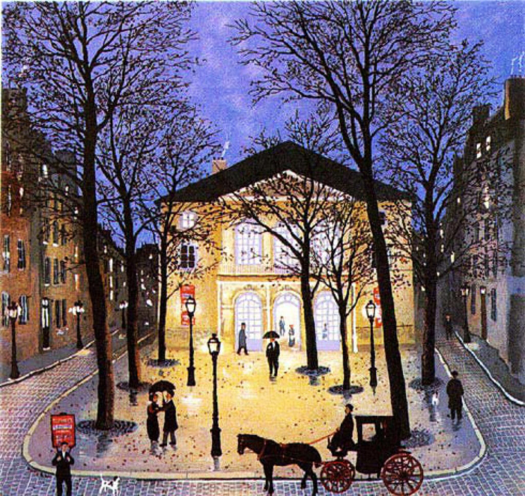 ドラクロワ　The Place Dancourt theater in the Fall　リトル