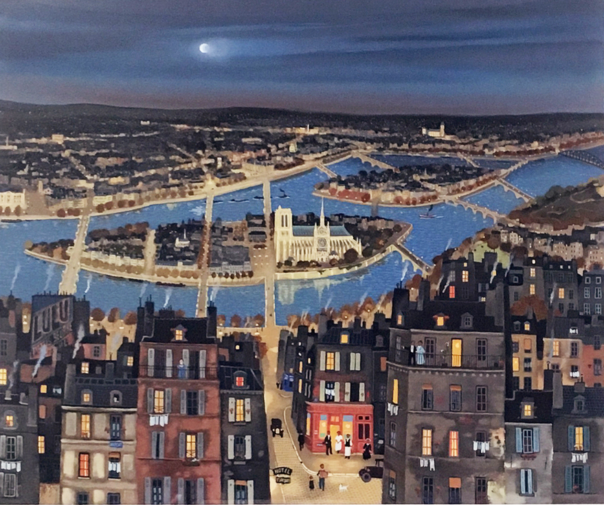 ドラクロワ　シテ島の眺め The Island of The City