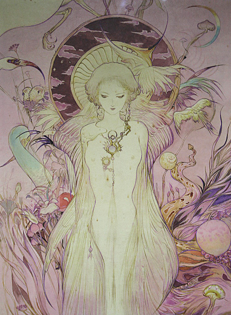 天野喜孝 【魔法の森】 和紙刷り リトグラフ