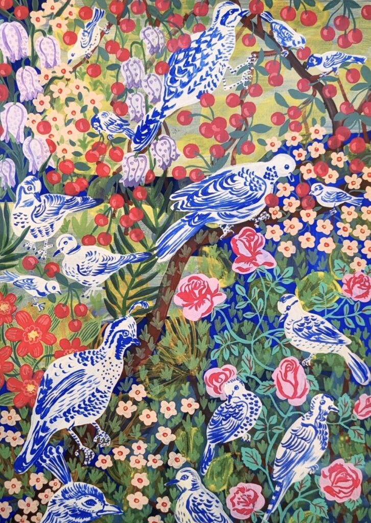 タペストリーの鳥（Tapisserie Birds)