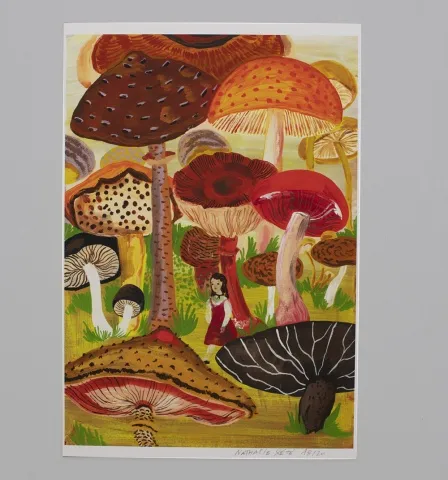 ナタリー・レテ　デジタルプリント「promenade dans les champignons : きのこの散歩道」