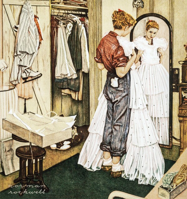 ノーマン・ロックウェル　ダンスの前に