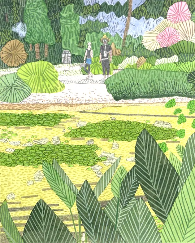 ハンティントンガーデンのモモとシオ《Momo and Shio at Huntington Garden》（2023）