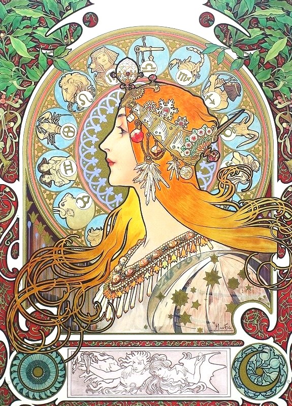 ミュシャ　黄道十二宮　ゾディアック