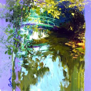 リャド　緑の橋(ジヴェルニー) PUENTE HACIA EL LAGO (リャド 本人サイン）